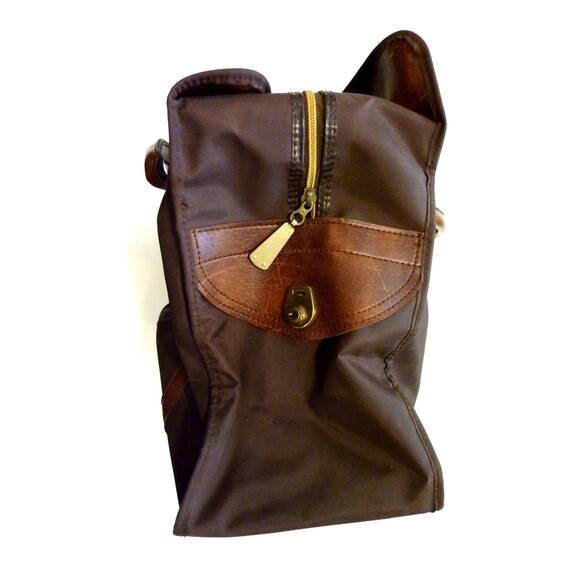 Vintage Retro Brown Carry on Luggage Bag UK Brown weekender - Picture 3 of 6